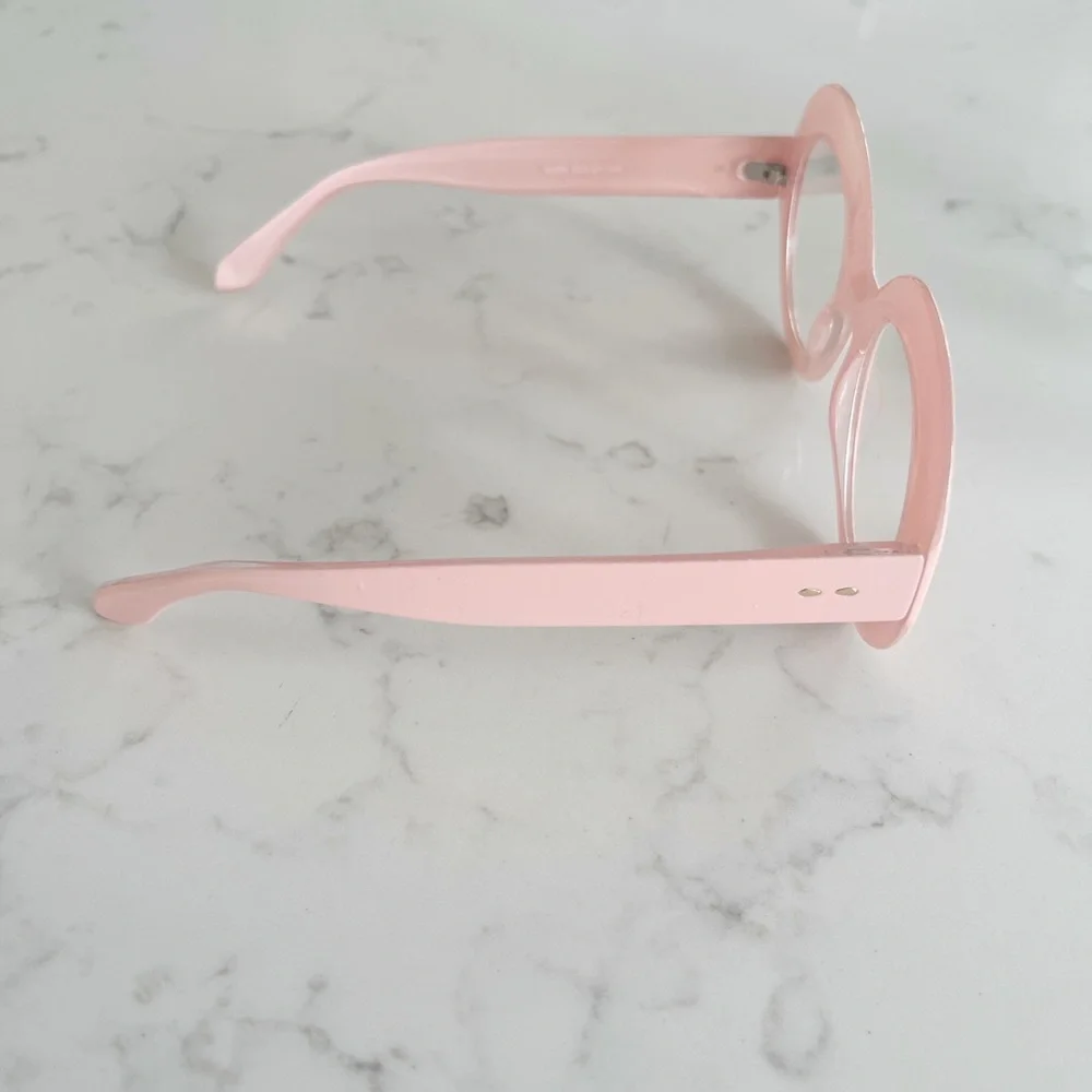 Ladies Clear Round Lens Funky Cool Retro Style Fashion Glasses Nerd - Picture 6 of 6